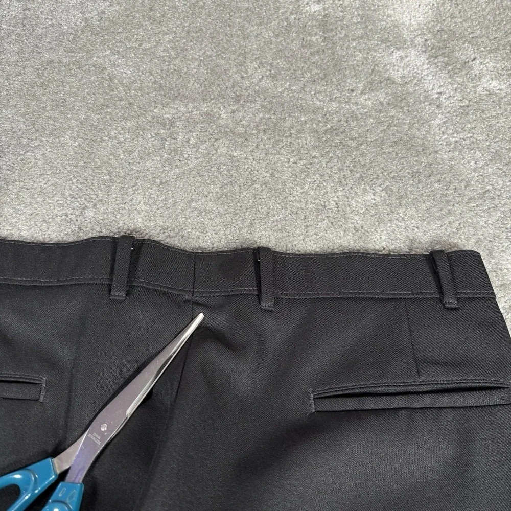 Vintage Levis Action Slacks Mens 36x34 Black Dacron Polyester Dress Pants‎ 90s